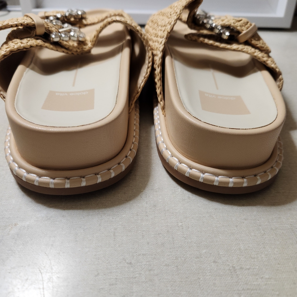 Dolce Vita Tan Woven Women's Comfy Slide Sandals, Size 9.5, NWOT - Picture 4 of 8